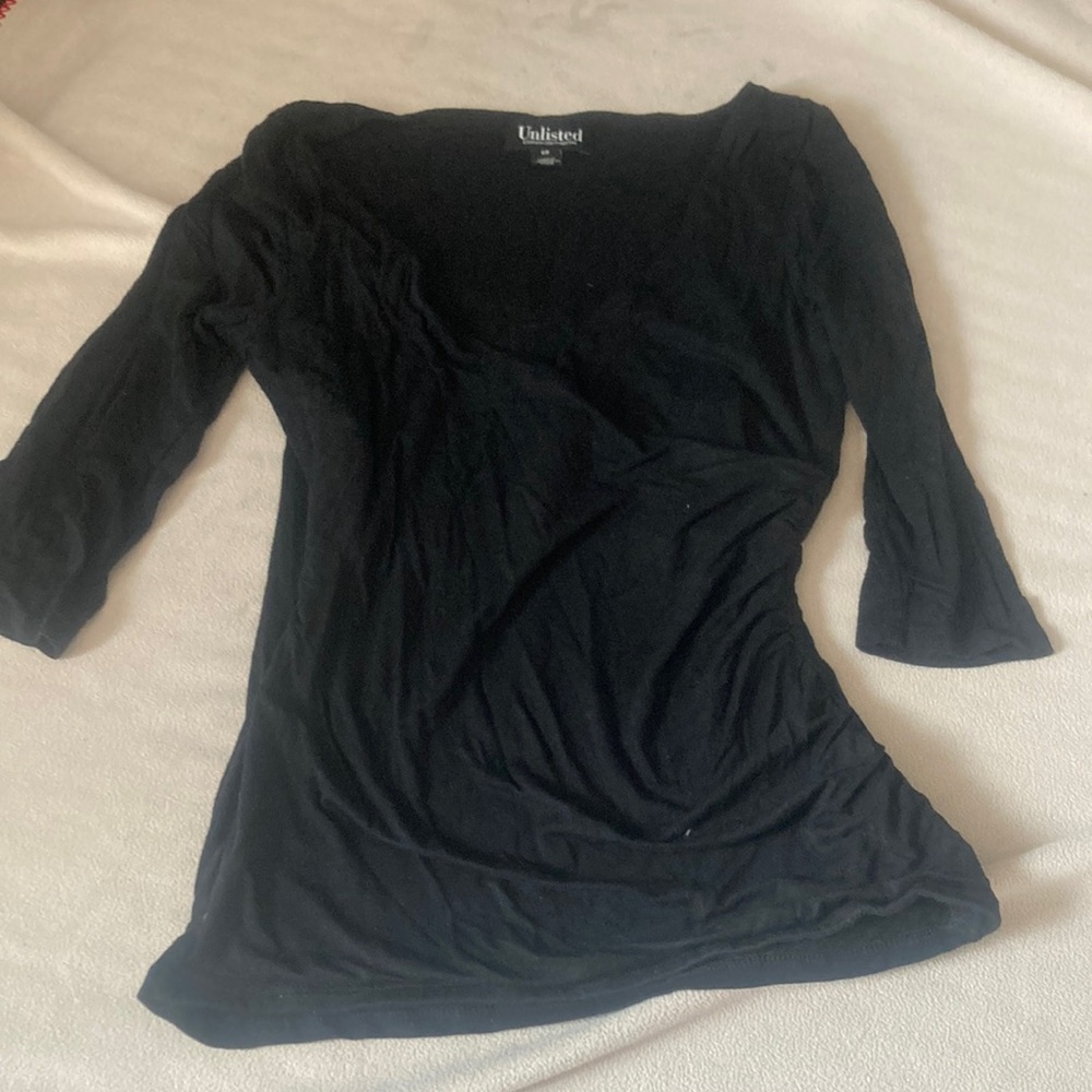 Unlisted Elegant Black 3/4 Sleeve Blouse